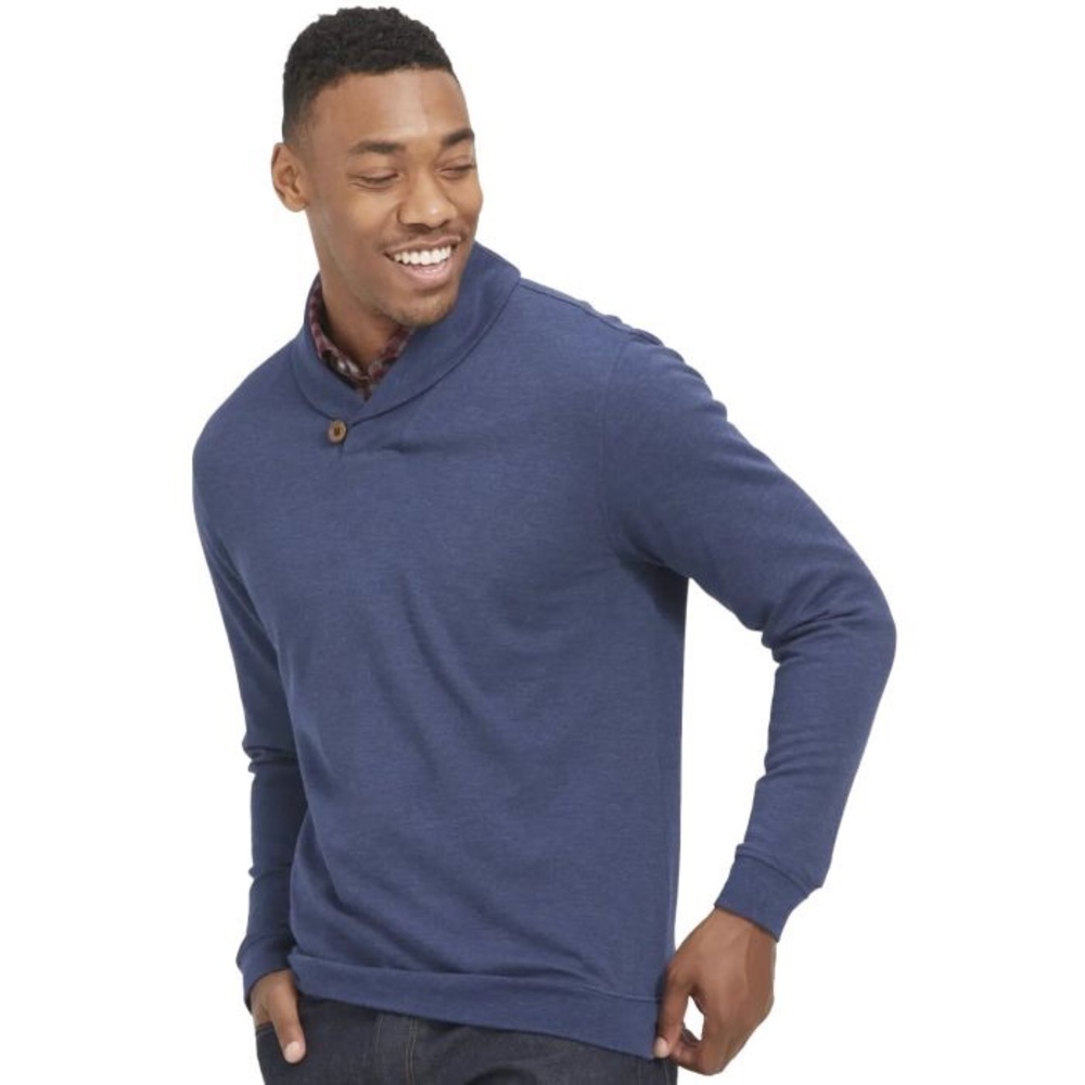 Mizzen + Main Men’s Fairway Shawl Collar Golf Pullover, Sz XL, Excellent Cond!
